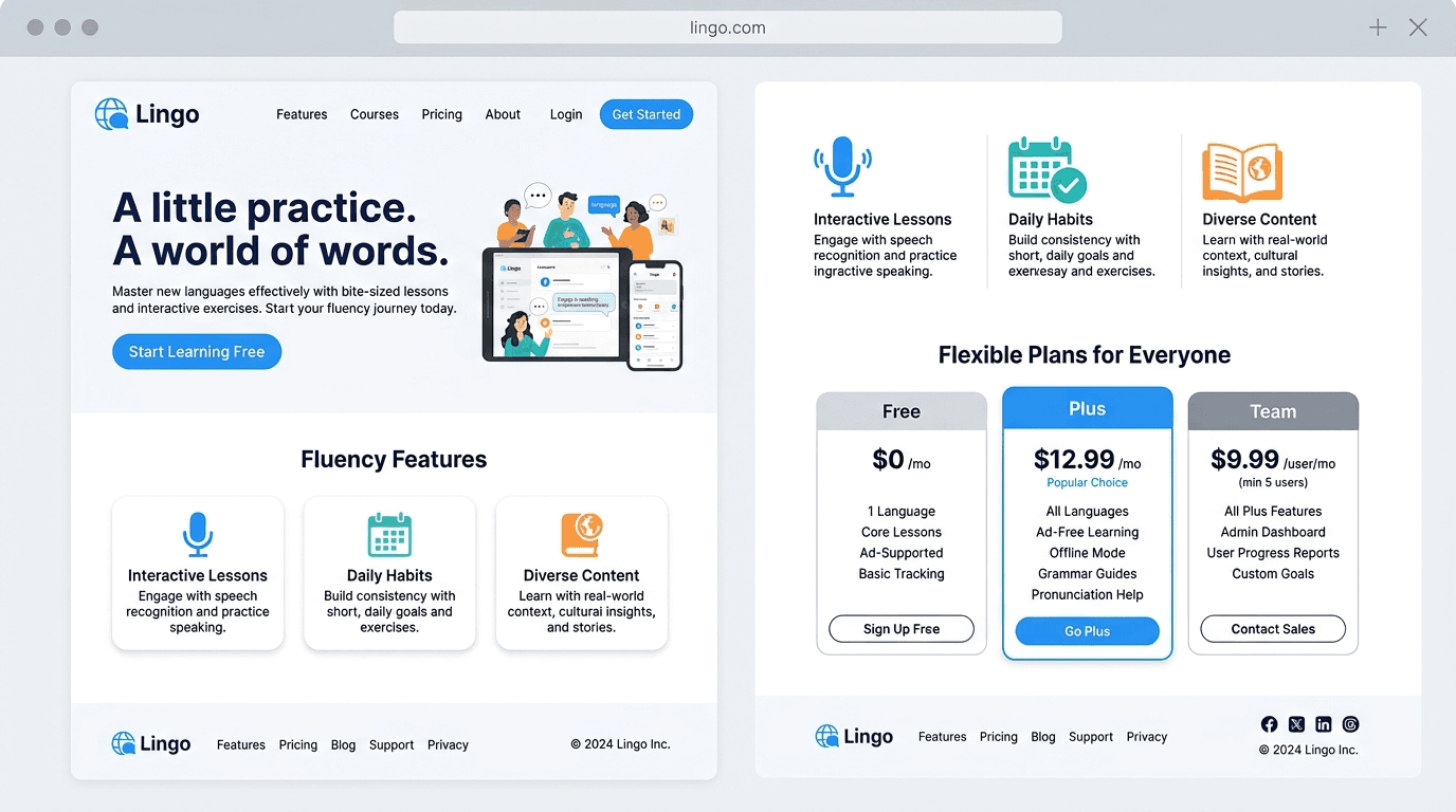 Nano Banana 2: A landing page, not a render