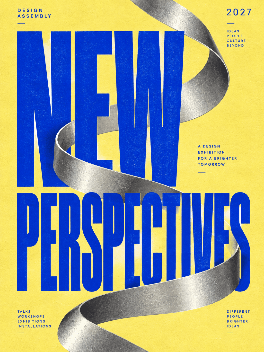 Yellow and electric-blue New Perspectives design poster